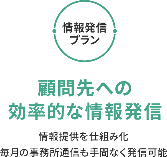 情報発信プラン 顧問先への効率的な情報発信